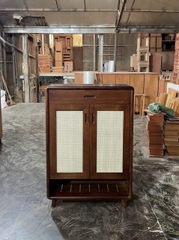 Tủ giày óc chó cánh mây