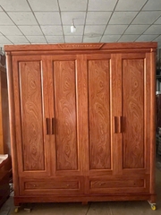Tủ áo gỗ Hương đá kết hợp vơ nia MS46