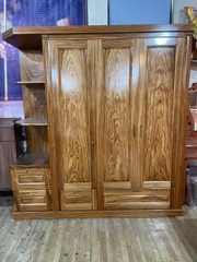 Tủ gỗ hương xám cộng góc trang trí MS144