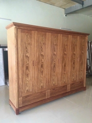 Tủ 6 cánh gỗ hương xám và xoan đào MS128