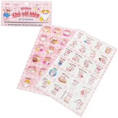 Stickers Chó Với Mèo