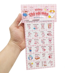 Stickers Chó Với Mèo