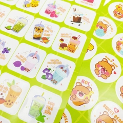 Stickers Gấu & Trà Sữa