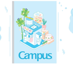 Vở Kẻ Ngang Campus 7386 Có Chấm Isometric 80 Trang