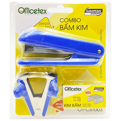 Combo Bấm Kim Officetex OT-CST003 (1 Bấm Kim, 1 Gỡ Kim, 1 Hộp Kim Bấm)