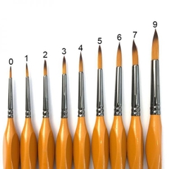 Cọ Vẽ Màu Nước, Dầu Đầu Tròn Hand Số 0 ZBS2