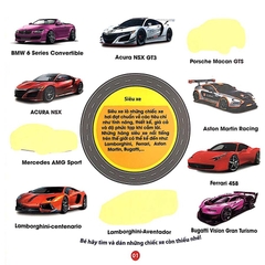 Trò Chơi Bóc Dán Sticker IQ-EQ-CQ - Siêu Xe