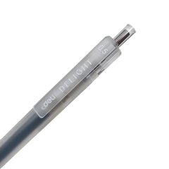 Combo 5 Bút Gel Bấm Deli EG118-Br Màu Nâu 0.5mm