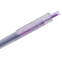 Combo 5 Bút Gel Bấm Deli EG118-PR Màu Tím 0.5mm