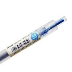 Combo 5 Bút Gel Bấm Deli EG118-LB Màu Xanh Nhạt 0.5mm
