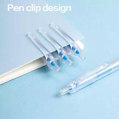 Combo 5 Bút Bi Dầu Deli EQ80-Bl Màu Xanh 0.7mm