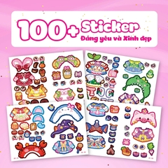 Sách Tô Màu Mini Fashion - Baby Three (100+ Stickers Dễ Thương)