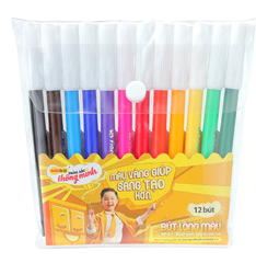 Vỉ Bút Dạ Thiên Long 12 Màu FP01