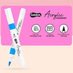 Bút Lông Màu Colokit Acrylic Markers 1 Đầu ACM-C005 36 Màu