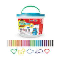 Đất Nặn Smartkids Hộp Nhựa MC02 400g + 5 Khuôn