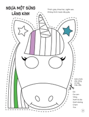 Sách Mặt Nạ - Cắt + Tô Màu Ngựa Một Sừng