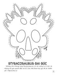 Sách Mặt Nạ - Cắt + Tô Màu Khủng Long