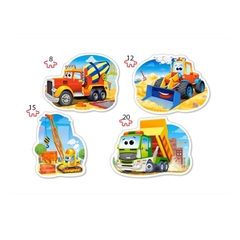 Đồ Chơi Xếp Hình Các Phương Tiện Công Trường 4 Bộ 8/12/15/20 Mảnh Castorland B-043040
