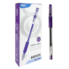 Bút Gel C6600S-TI 0.5mm Màu Tím 12c/Hộp (Deli)