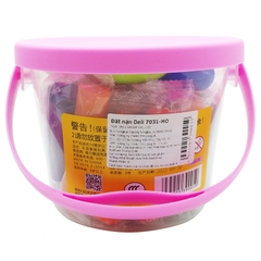 Bộ Đất Nặn Deli 24 Màu+7 Khuôn Màu Hồng 7031-HO