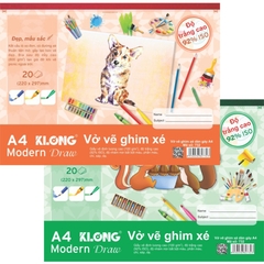 Vở Vẽ A4 K.Long Xé Dán Gáy TP732 20 Tờ