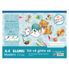 Vở Vẽ A4 K.Long Xé Dán Gáy TP732 20 Tờ