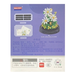 Đồ Chơi Lắp Ráp Có Hộp Mica Chống Bụi Khóm Cúc Trắng Bên Thềm Balody - 18473