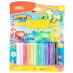 Bộ Đất Nặn Deli 12 Màu+Khuôn ED75041