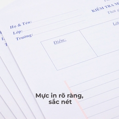 Giấy Kiểm Tra Cấp 2 Hồng Hà 4971 (20 Tờ Kép Và 10 Tờ Đơn)