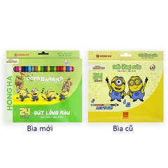 Bút Lông Màu Minon Hồng Hà 24 Màu 8123