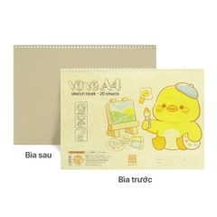 Vở Vẽ Lò Xo Hồng Hà Vintage A4 8154 (20T/Tập)