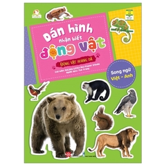 Dán Hình Nhận Biết Động Vật - Động Vật Hoang Dã - Song Ngữ Việt - Anh