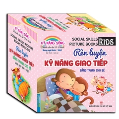 Combo 8 Cuốn Rèn Luyện Kỹ Năng Giao Tiếp Bằng Tranh Cho Bé Song Ngữ Anh - Việt