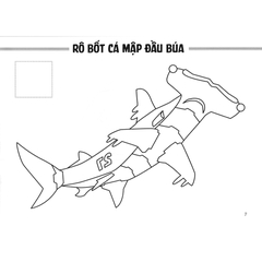 Sách Tô Màu - Thế Giới Rô Bốt Và Xe Cộ Rô Bốt Thú