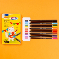 Bút Chì Màu Gỗ Đen Black Wood Colored Pencils - Colokit CPC-C029 12 Màu