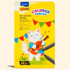 Bút Chì Màu Gỗ Đen Black Wood Colored Pencils - Colokit CPC-C029 12 Màu