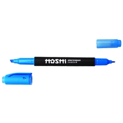 Bút Dạ Quang 2 Đầu Thiên Long Hoshi HL-018 Màu Xanh Biển