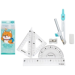 Bộ Dụng Cụ Học Toán Thiên Long BTS-023 Màu Xanh