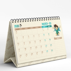 Lịch Để Bàn Thám Tử Lừng Danh Conan 2025 Tặng Kèm Set Bookmark Ivory