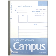 Tập Giấy Kiểm Tra Campus Cấp 2 Xé Được 30 Tờ Đôi 9892