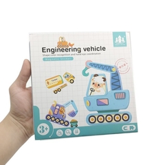 Đồ Chơi Nam Châm - Ghép Hình Xe Công Trình - Xe Công Trình Engineering Vehicle - Wisdom Cool Fort 2021