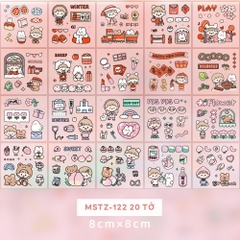 Đồ Chơi Sticker Telado - Cô Gái Và Bé Thỏ (Cute) Mstz-12/2-6