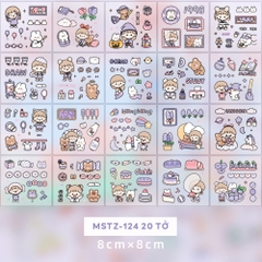 Đồ Chơi Sticker Telado - Cô Gái Và Bé Thỏ (Cute) Mstz-12/2-6