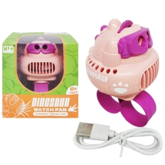 Đồ Chơi Quạt Tích Điện Siêu Mát Đeo Cổ Tay- Hình Ufo Tích Hợp Đèn Chiếu Khủng Long