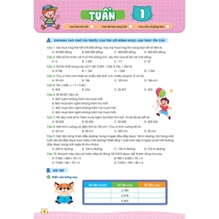 Phiếu Bài Tập Cuối Tuần Toán 4