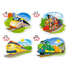 Đồ Chơi Xếp Hình Puzzle Đoàn Tàu Vui Vẻ 4 Bộ Mảnh Castorland B-043033