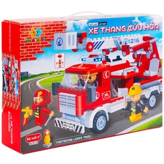 Đồ Chơi Lắp Ráp Xe Thang Cứu Hỏa - Firefighting Ladder Truck