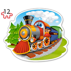 Đồ Chơi Xếp Hình Puzzle Đoàn Tàu Vui Vẻ 4 Bộ Mảnh Castorland B-043033