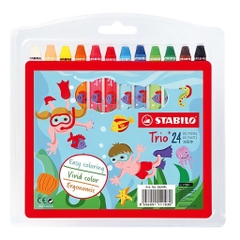 Bút Sáp Màu Dầu Stabilo Trio 2624PL 24 Màu