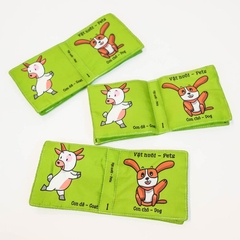 Sách Vải - Vật Nuôi Quyển 1 - Nhận Biết Cho Bé Từ 6 Tháng Tuổi